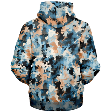 Chokefish™ Microfleece Zip-Up Hoodie Acid-Wash Colors-017B